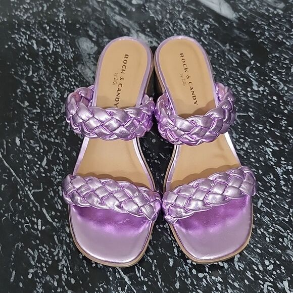 BRAND NEW ROCK&CANDY BY ZIGI DOUBLE BRAIDED STRAPS LOW BLOCK-HEEL SANDAL G1 - Picture 3 of 15
